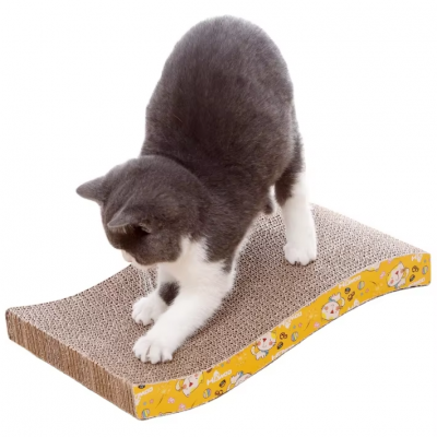 2024 New Arrivals Cat Scratcher Laptop with Fluffy 'Mouse' Interactive Toys Pet Scratching Board