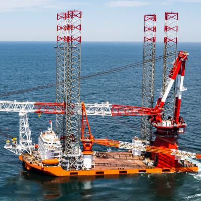 Wind Turbine Installation Vessel for Sale | Jack-up Installation Platform | Full-spinning Crane Vessel | Deck Vessel | Offshore Engineering Vessel photo-1