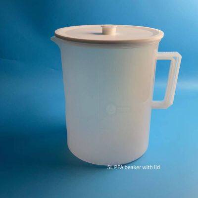 Plastic Pfa Beaker With Handle, 5000ml, Transparent Teflon, Acid and Alkali Resistant, Graduated, Low Background Value Sample Cup photo-4