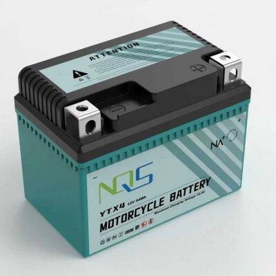 sodium ion motorcycle battery 12V high rate discharing YTX4 YTX7 YTZ5S YTZ10S High CCA Powersports battery