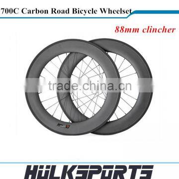 Disc Brake Road bike carbon wheels 700c full carbon road bike wheels carbon wheels with 88mm