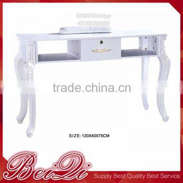 Single Manicure Table White Color Salon Furniture Supplier