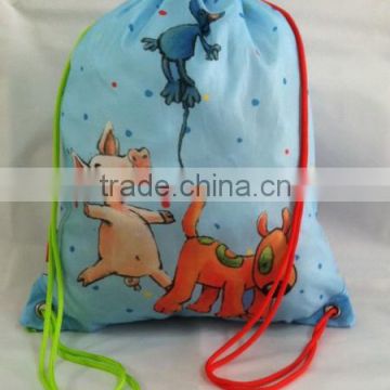 Supermarket microfiber drawstring bag