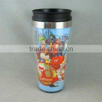 Hot Sale ROHS Compliant Eco-friendly Plastic Outer and Stainless Steel Advertisement Cup