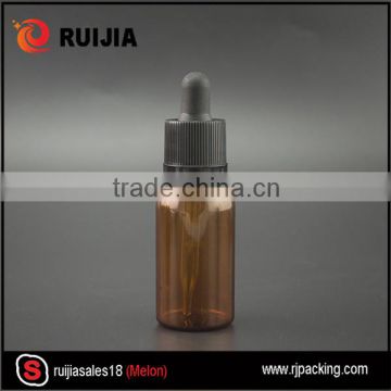 30ml amber pet e-liquid plastic bottle with glass dropper pipette