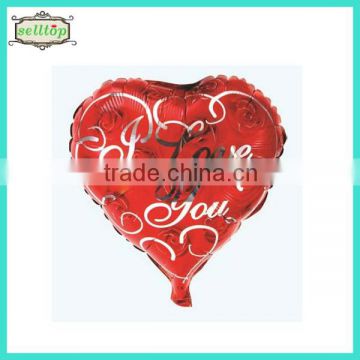 Hot sell 18" heart shape metallic foil balloons