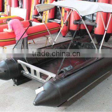 4.1m PVC inflatable catamaran with sunshade