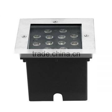 12X1W Square LED recessed Stainless Steel Underground Light for outdoor or garden decoratrion