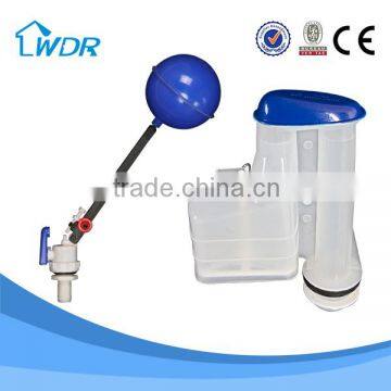 Wall hunge plastic side fill flush valve