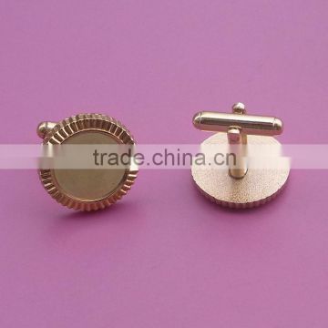 High End Sublimation Brass Blank Full Set Customed Knurl Cufflink