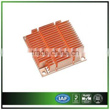 1U server copper Skiving fin heat sink nickel plating