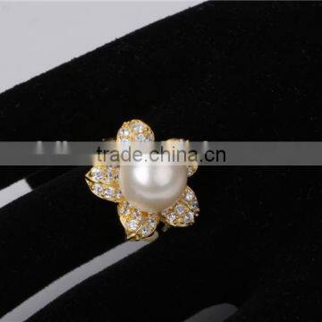 2015 Promotion Latest Fashion Flower Pearl Ring Designs for Women photo-4