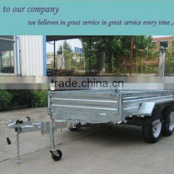 Cargo trailer box with double axles