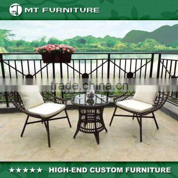 simple style 3PC outdoor poly rattan wicker patio garden furniture