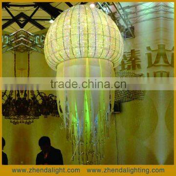 Modern RGB led light system jellyfish shape design fashion crystal chandelier