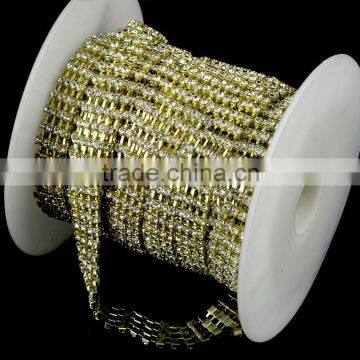 4 rows rhinestone cup chain, multri row rhinestone chain trimming