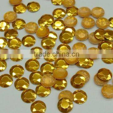 Wholesale 2-8mm golden hot fix rhinestuds korean quality