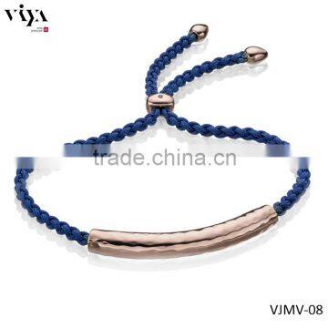 healthy stainless steel bracelets Woven festival band custom fabric bracelets for charms