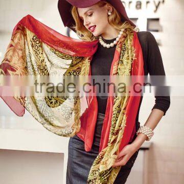 QD80423 Genuine Fashion Long Silk Shawl Scarf 2015