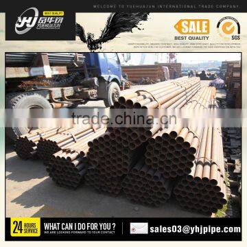 black round metal carbon ERW steel pipe