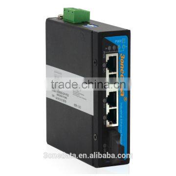 5-port Gigabit Industrial Optical Fiber PoE Switch with 4 ports PoE