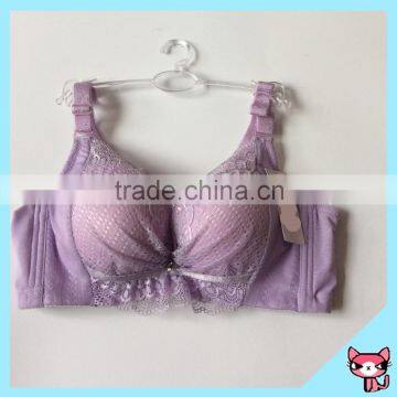 Stereotype Deep-V Gather Purple Lady Lace Bra