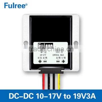 waterproof 12v to 19v3a57w dc-dc power step up converter, 12v to 19v boost module, car power supply for notebook