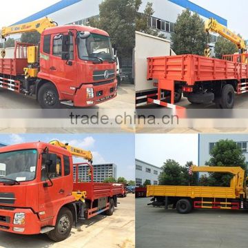 dongfeng 10 ton truck mounted crane, 10000 kg knuckle boom truck crane, hydraulic boom truck crane