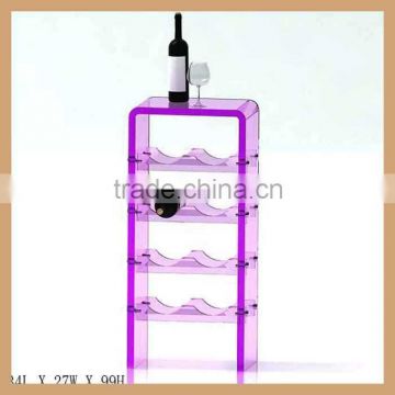 Factory outlet U shaped different colors acrylic wine display rack