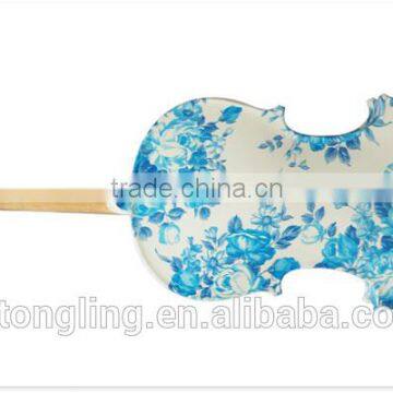 Solid Wood Blue Color Violin Oud Musical Instrument TL-1201 photo-4