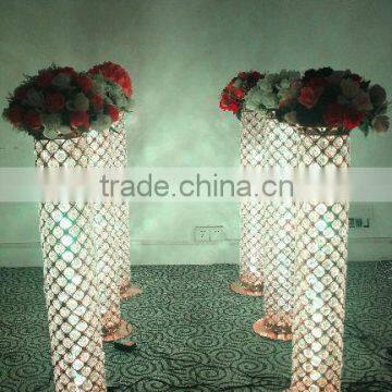 Silver LED Pillar Crystal Wedding Column Lighted Wedding Column Walkway Stand Wedding Decoration (MWS-002 Silver) Quality Choice photo-5
