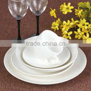 20pcs white body bone china dinner set