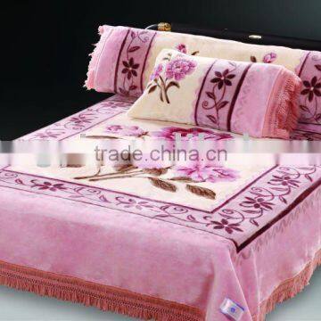 Printed and super soft blanket set 100% polyester