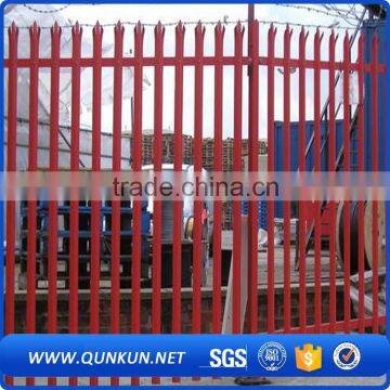 Long Lasting High Level Security Fencing Durable Galvanised Steel Palisade Fences