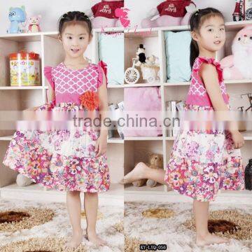 Hot sale children's clothing boutique tank dress with cotton for kinds