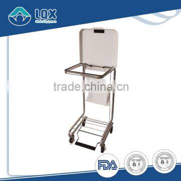 Chrome plating laundry hamper with pedal