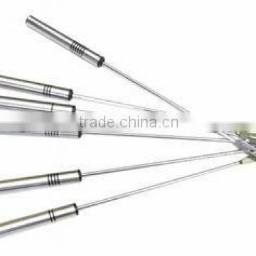 stainless steel fondue forks with LINES on handle