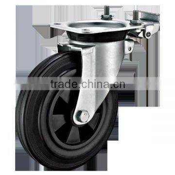 Garbage Bin Casters With Black Rubber Wheels photo-3
