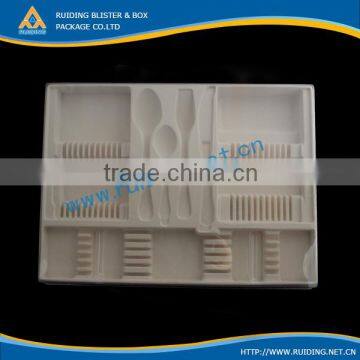 Vacuum Flocked Plastic Cutlery Tray