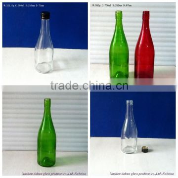 350ml 750ml glass wine bottles with screw lid spraying DH545