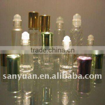Roll-on glass perfume bottle