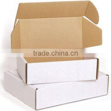 Custom printed whilte brown corrugated cardboard color mailer shipping boxes