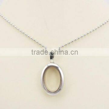 Top Quality Steel Photo Frame Locket Pendant Oval Photo Frame Pendant for Women photo-5