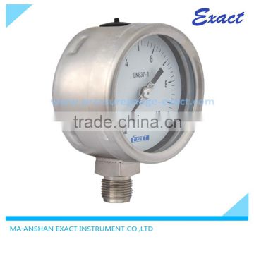 100mm Bottom Mount Stainless Steel Liquid Filled Pressure Gauge Exact