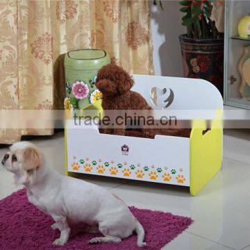 pet accessories durable fashion wooden raised dog bed with drawer