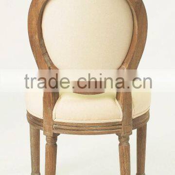 Hand Carved French Style Fabric Cover Dining Chair/wood Design Louis Chairs(CH-211-1-Oak) photo-3