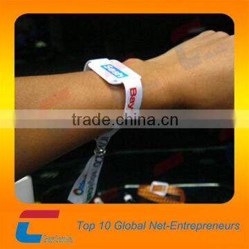 rfid woven wristband with customized logo