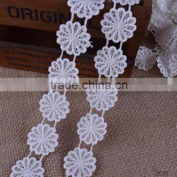 wedding corded embroidered border trim fabric