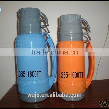 glass vacuum flask, glass thermos, plastic thermos flask, bottle, thermo with glass liner