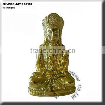 chrome plating polyresin buddha figurine